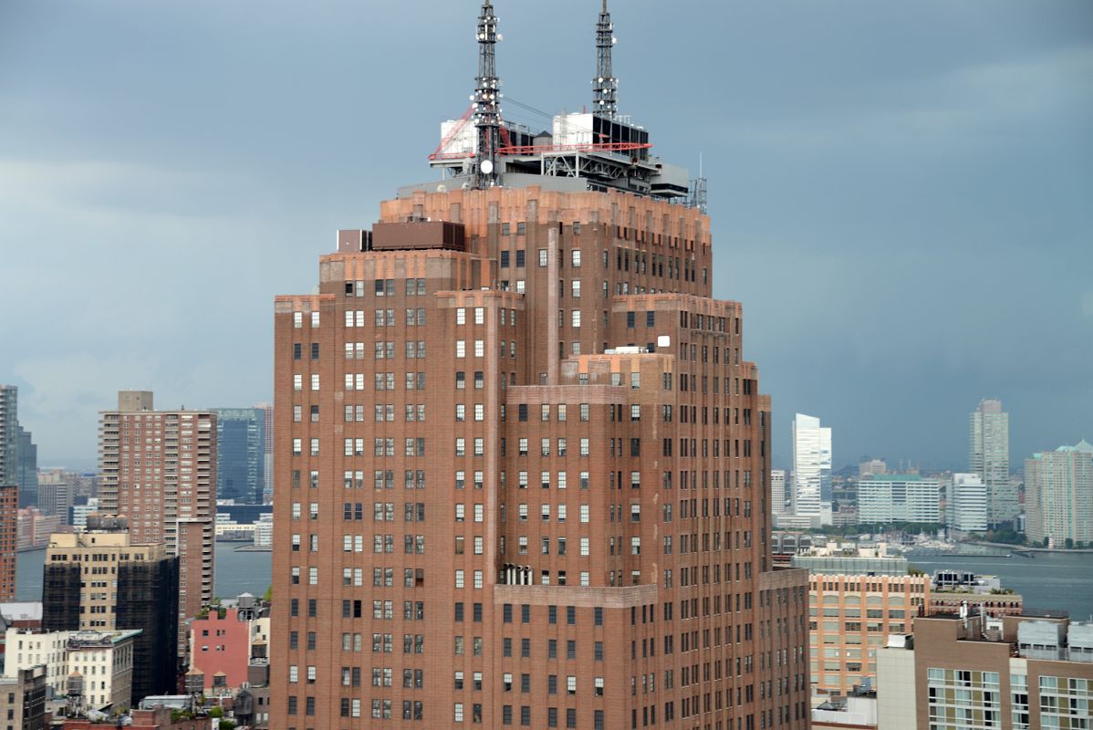 08-09 AT and T Long Distance Building 32 Avenue of the Americas Close Up From Rooftop NoMo SoHo New York City